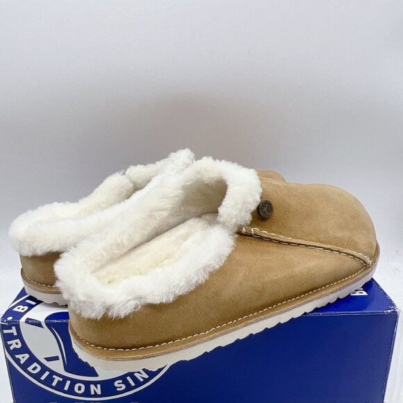 Birkenstock Zermatt Premium Shearling Suede Leather Mink EU 46 US 13-13.5 R - Picture 5 of 11